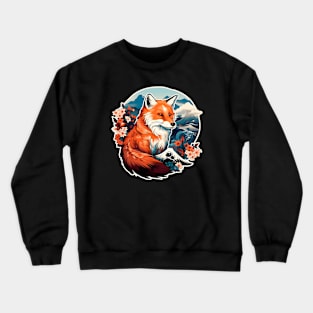 Ukiyo-e Japan fox Crewneck Sweatshirt